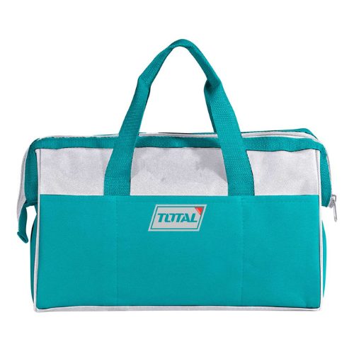 TOTAL 16 Inch Open Mouth Tool Bag with Waterproof Oxford Cloth and Multiple Tool Pockets