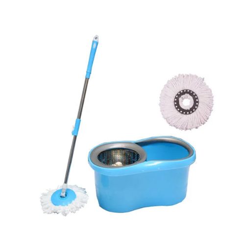 M 015 Blue 360 Spin Magic Cleaning Mop Bucket with Microfiber Mop Head