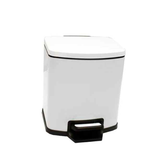 Fashion A1 12 Liter Indoor Rectangular Stainless Steel Waste Bin with Soft Close Foot Pedal