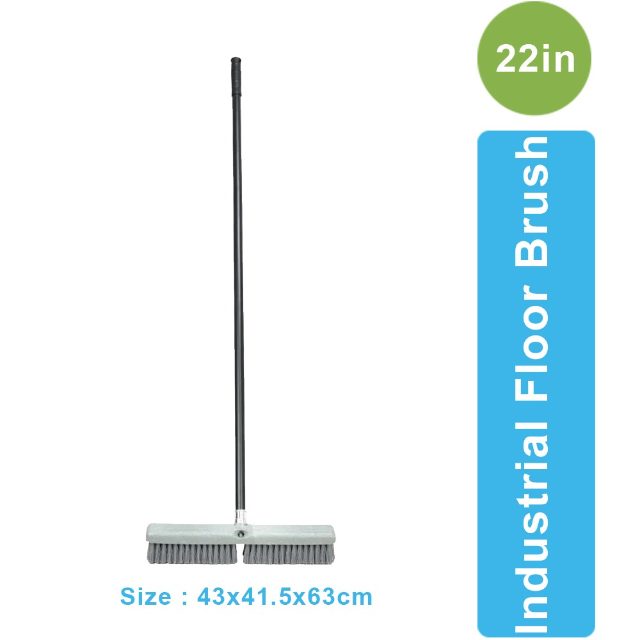 AF01202 22 Inch Heavy Duty Plastic Handle Wide Brush Floor Cleaning Broom