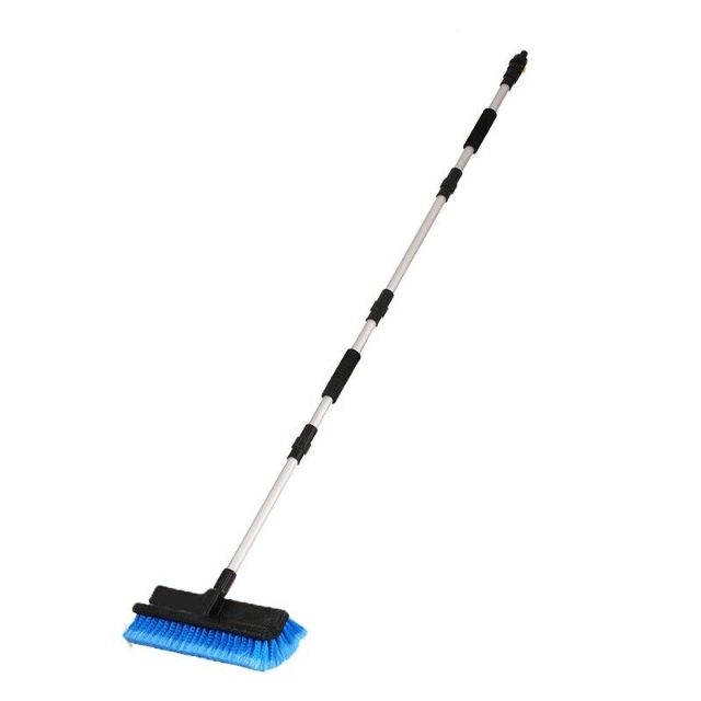 H-1822 Telescopic Solar Panel and Glass Cleaning Brush 4 to 12 Feet with Water Valve