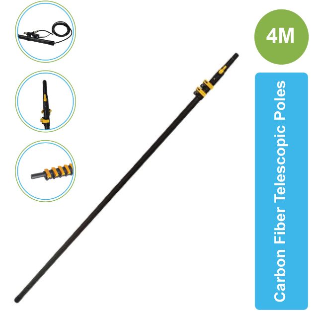 Extendable Carbon Fiber Telescopic Pole 4m 6m 9m for Window and Solar Panel Cleaning