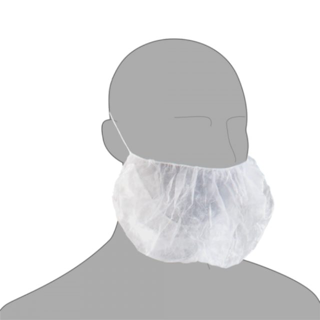 Disposable White Non Woven Beard Mask Hygienic Protective Beard Cover