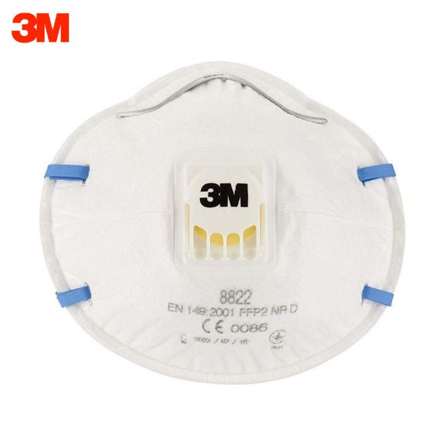 3M 8822 FFP2 P2 Cup Shaped Disposable Respirator with Cool Flow Valve
