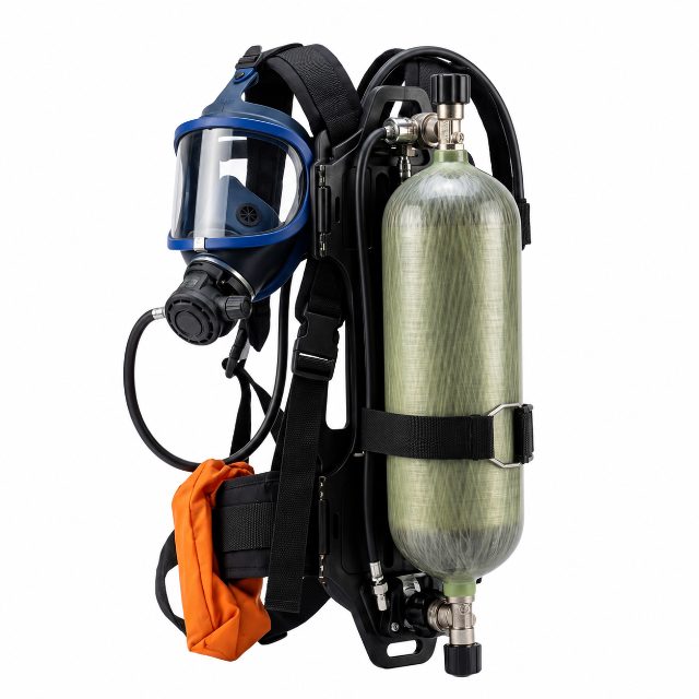 Self Contained Breathing Apparatus SCBA Kit with 6.8L Carbon Fiber Cylinder for Positive Pressure Respiratory Protection