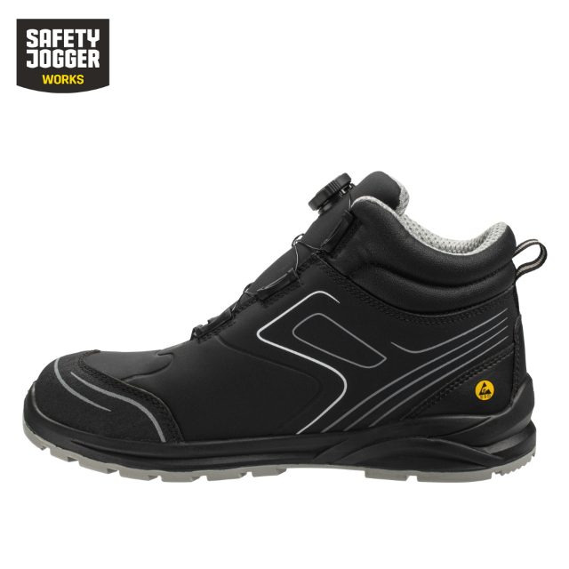Safety Jogger CADOR S3 MID ESD SRC Steel Toe Safety Shoes with Twist Lock System