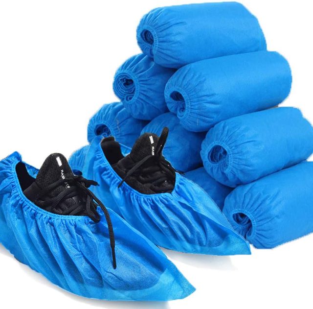 Disposable Non Woven Waterproof Blue Shoe Covers for Medical and Industrial UseDisposable Non Woven Waterproof Blue Shoe Covers for Medical and Industrial Use