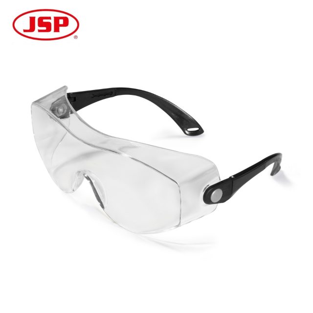 JSP CoverSight Clear Over-Spec Safety Glasses with Wraparound Eye Protection