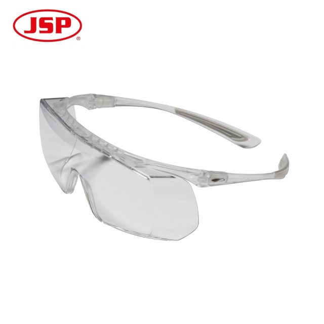 JSP Coverlite Clear Over-Spec Safety Glasses with Anti-Scratch and Anti-Fog Lenses