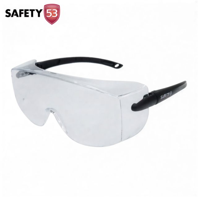 Safety 53 HS 2211 Clear Polycarbonate Over-Spec Safety Glasses with Anti-Scratch Lenses