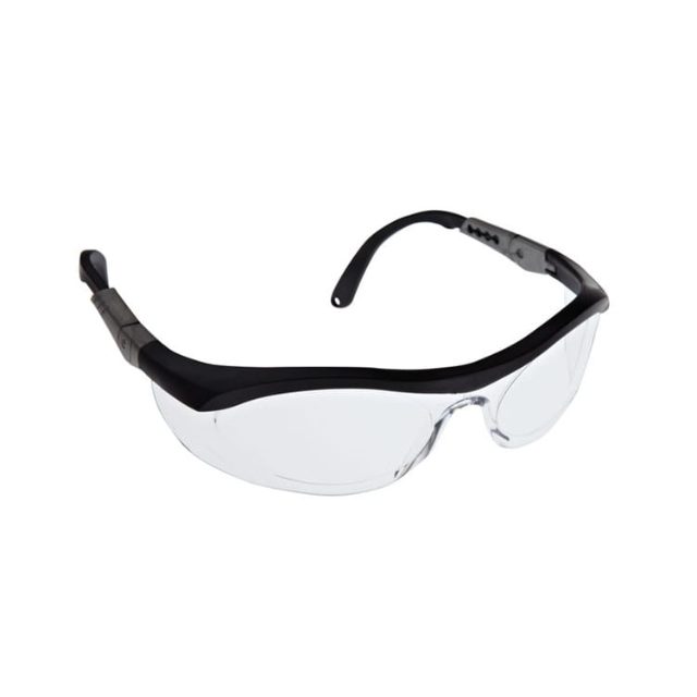 Taiwan SX-55 Clear Polycarbonate Safety Glasses with Adjustable Temples and Anti-Scratch Lenses