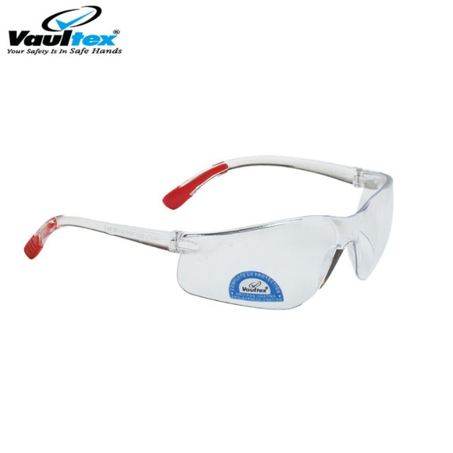 UD-19 Grey and Clear Polycarbonate Safety Spectacles with UV Protection