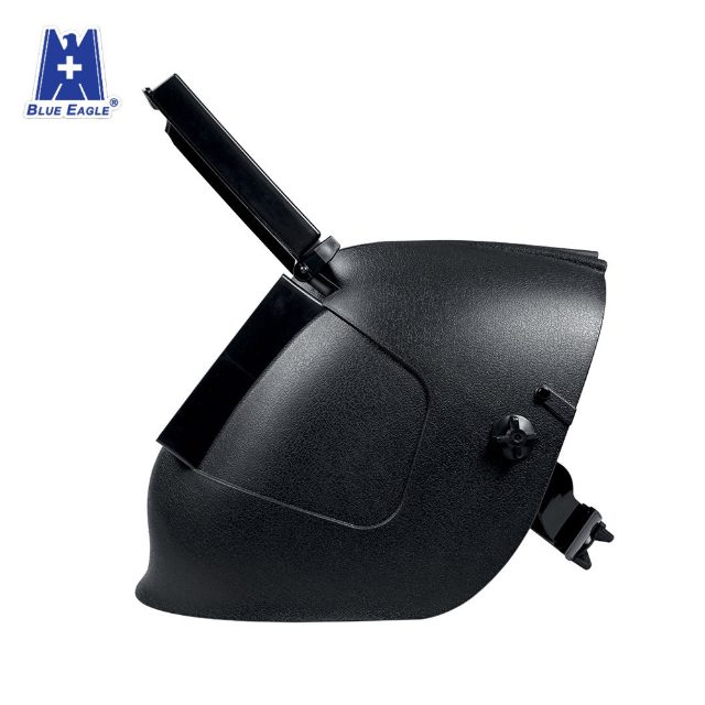 Blue Eagle 936P Black Polypropylene Welding Face Shield Helmet with Flip-Up Lens Holder