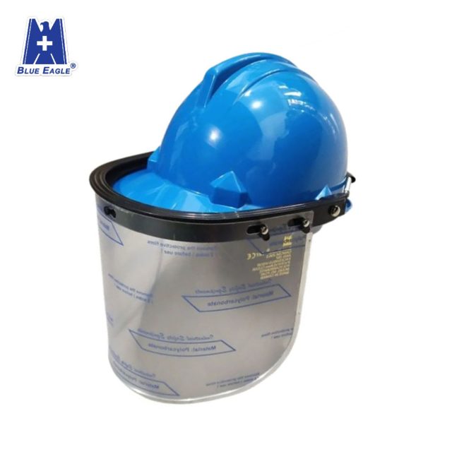 Blue Eagle HC31BL Safety Helmet with A2 Visor Bracket and FC25 Clear Face Shield