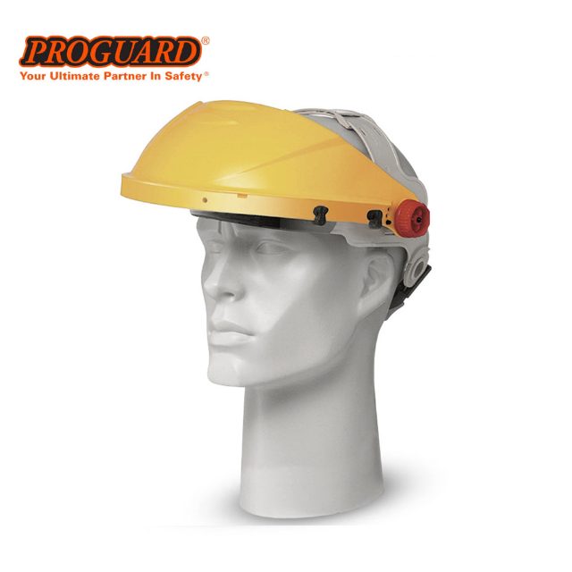 Proguard VH4-CE Yellow HDPE Adjustable Browguard Holder for Safety Face Shield