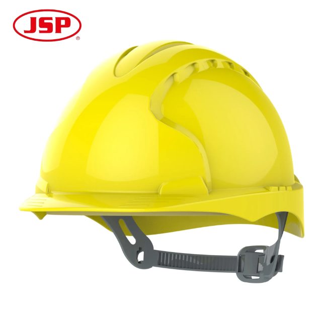 JSP EVO2 Mid-Peak Safety Helmet with HDPE Shell and OneTouch Slip Ratchet