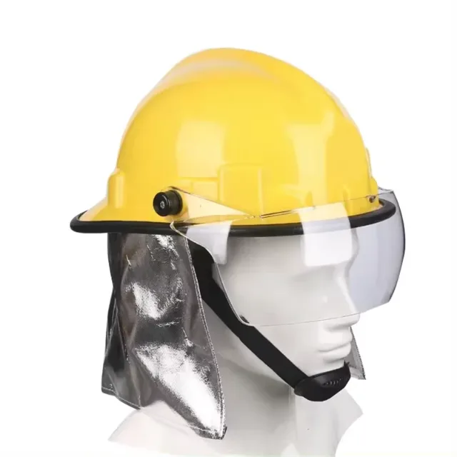 Fire Resistant ABS Firefighter Helmet with PVC Half Goggles