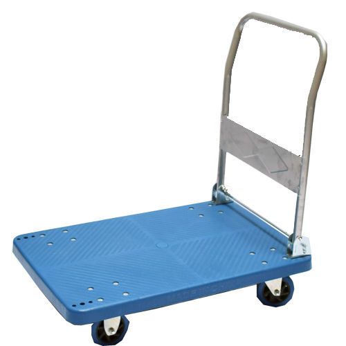 HEAVY DUTY STAINLESS STEEL FOLDABLE LOADING PLATFORM TROLLEY