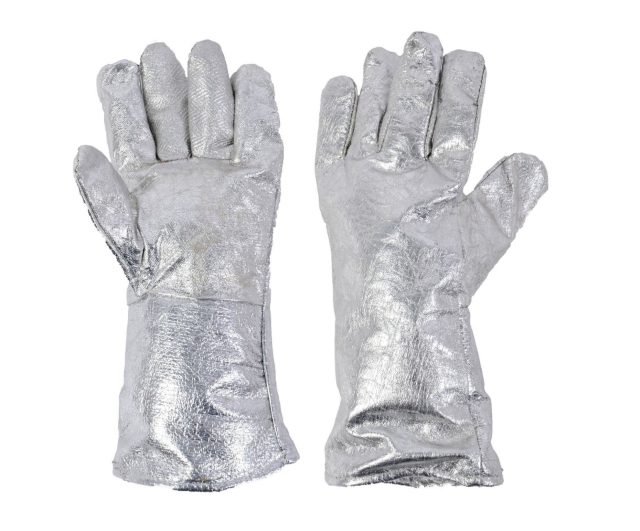 ALUMINUM FOIL COATING FIRE RESISTANT SILVER GLOVES