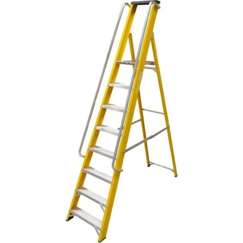 Heavy Duty Fibreglass Platform Ladder with Guard Rail