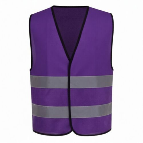 Reflective 120 GSM Polyester Purple Safety Vest