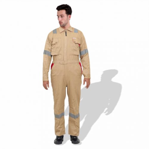Prime Captain D592 240 GSM Cotton Doha Safety Coverall with Grey Reflective Cloth