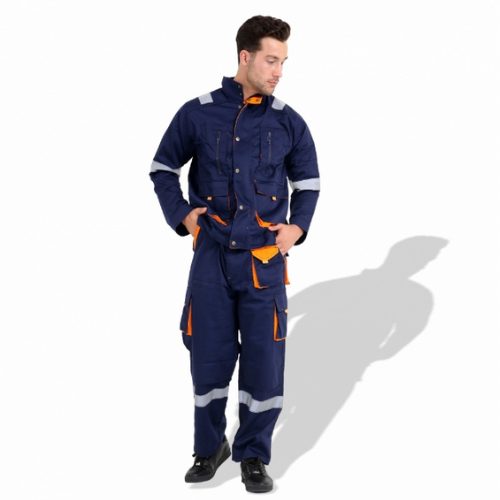 Prime Captain EUPS 240 GSM European Elegance Safety Coverall with White Reflective Cloth