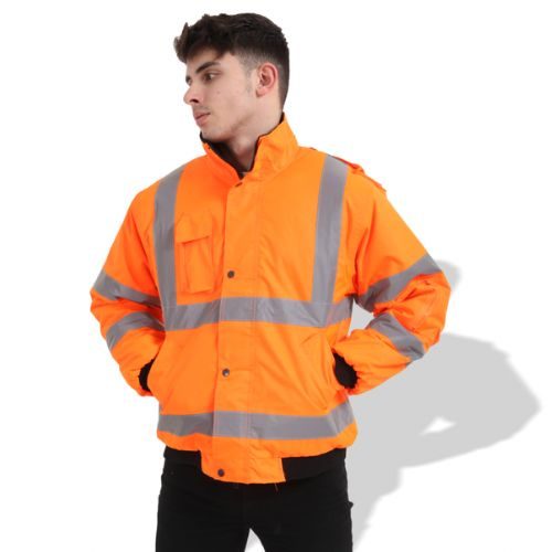 FP1657 High Visibility Waterproof Safety Coverall with Reflective Tape for Road Work