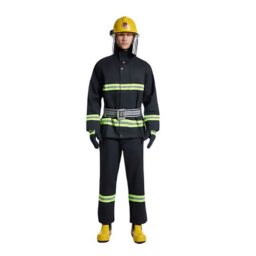 Complete Fire Fighting Suit with Flame Retardant Jacket, Trousers, Helmet, Gloves and Boots