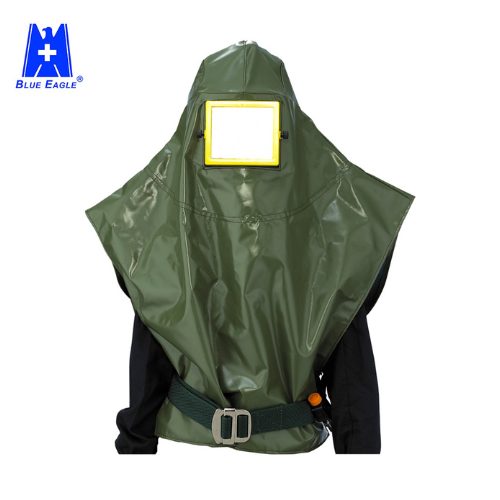 Blue Eagle NP 503 Full Protective PVC Abrasive Sandblast Hood with Air Regulator