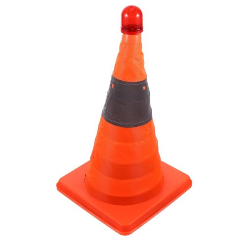Folding Collapsible ABS Base Orange Grey Reflective Safety Traffic Cone