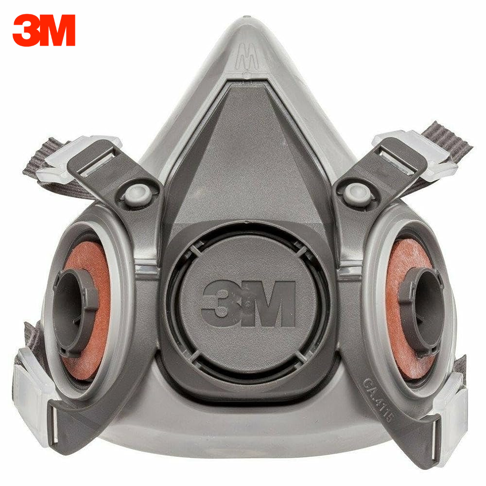 3M 6200 Half Facepiece Reusable Respirator Mask with Adjustable Harness